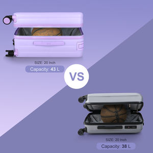 <span class=keywords><strong>Cabine</strong></span> de voyage 20 pouces ABS léger bagage à main extensible poche avant <span class=keywords><strong>valise</strong></span> à roulettes - Product Image 3