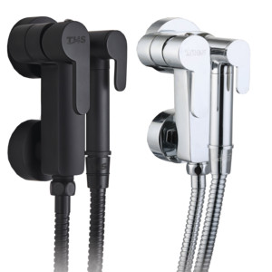 Chrome Hygienic Hand <b>Shower</b> Mixer <b>Set</b> | Wall Mounted | THS Thermostyle - Product Image 2