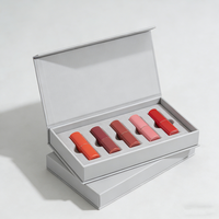 Emballage de luxe pour cadeau, boîte en papier à fermeture magnétique pour rouge à lèvres, emballage cosmétique personnalisé avec logo
