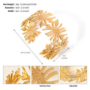 سوار ذهبي أفريقي معصم ذهبي لا يصدأ مقاوم للماء سوار خصم مجوهرات مختلطة متنوعة - Product Image 4