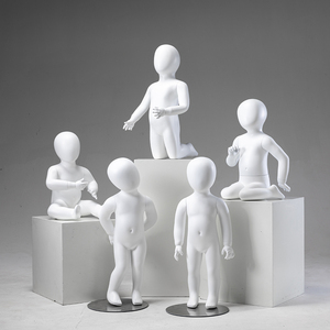 Maniquí Infantil de Fibra de Vidrio con Base de Metal, Maniquí de Cuerpo Completo para Exhibición en Tiendas de Ropa para Niños - Product Image 4