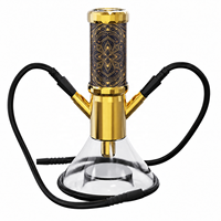 Kit complet de chicha électronique avec tête de fumée rechargeable, batterie 850 mAh, e-shisha, deux tuyaux à eau pour bar et fête