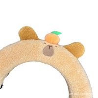 Bandeau en peluche Capybara, bandeau pour le lavage du visage, poupée en peluche douce, pince à cheveux de dessin animé, bandeau pour filles, nouvelle mode, pince à cheveux