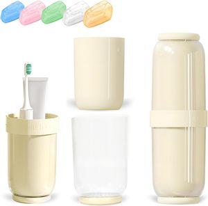 Portable <b>Toothbrush</b> <b>and</b> <b>Toothpaste</b> <b>Holder</b> Protective Storage Case for Travel <b>and</b> Camping for Home <b>and</b> Hotels - Product Image 1