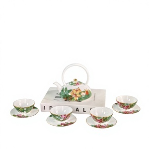 Afternoon <b>Tea</b> Pot Four Cups Four Plates Banquet Banquet Banquet Ceramic <b>Tea</b> <b>Set</b> Gift <b>Set</b> - Product Image 1