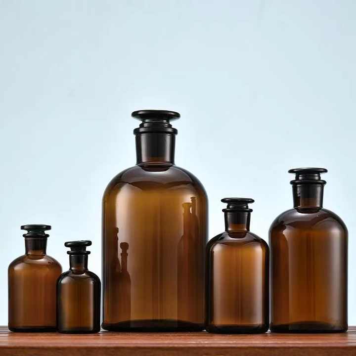 Wholesale Brown clear Cork Glass Jar Apothecary Vintage Tea Storage ...