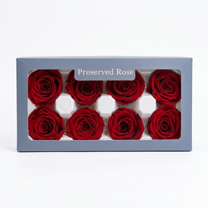 Teste di Rose Stabilizzate Naturali al Tatto Reale, Fiori Rossi per Matrimoni, Festa della Mamma, Natale - Lunga Durata 3-5 Anni, Decorazione Regalo Fai da Te - Product Image 1