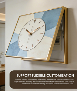 Orologio Decorativo per Contatore Elettrico in Stile Nordico Moderno, Dipinto Geometrico, Arte Murale per Arredamento Casa - Product Image 5