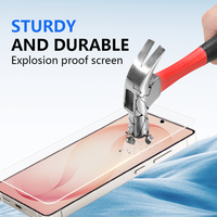 Protection d'écran en verre trempé pour téléphone, luxe, transparente, 9H, sans poussière, installation facile, applicateur, pour Samsung S24 S25 S26 Plus ultra