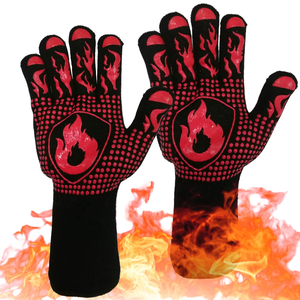Gants de protection antidérapants à long manche pour la cuisine, résistants à la <span class=keywords><strong>chaleur</strong></span>, pour <span class=keywords><strong>barbecue</strong></span> et four - Product Image 2