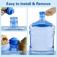 Adaptateur de bouchon en silicone de qualité alimentaire pour bidon d'eau de 5 gallons, couvercle de seau réutilisable, étanche, sans BPA