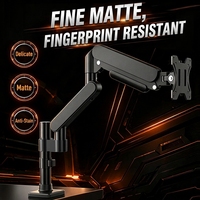 Support de moniteur unique réglable en hauteur, support de moniteur sur pied, charge maximale 10 kg, bras de moniteur adapté aux écrans de 17 à 35 pouces, support de moniteur