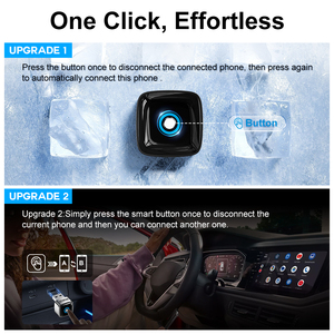 Adaptador inalámbrico Carplay Android Auto <span class=keywords><strong>para</strong></span> Toyota Mazda Nissan Camry Suzuki Subaru Citroen Audi Mercedes Kia Ford Opel <span class=keywords><strong>Spotify</strong></span> BT - Product Image 3