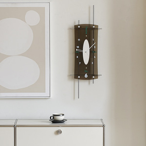 Wall Clock Rectangular Analog <b>Battery</b> <b>Operated</b> Scanning Mechanism Living Room Modern Minimalist Design - Product Image 2