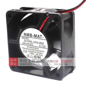 NMB 2410ML-05W-B50 24V 0.13A 6CM พัดลมแกนหมุนแบบลูกปืนคู่ พัดลมระบายความร้อนอุตสาหกรรม - Product Image 3