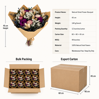 Bouquet de fleurs séchées mixtes botaniques, arrangement floral préservé fait main pour la décoration de la maison et de mariage, vente en gros