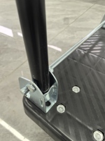 Carretilla de Plataforma de Plástico Negra, Capacidad de Carga de 350 kg