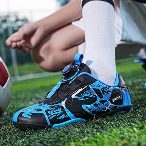 Chaussures de Football de sport pour enfants garçons étudiant Match d'entraînement antidérapant résistant à l'usure bouton à vis été hiver printemps semelle intérieure PU - Product Image 6