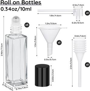 Flacon pulvérisateur de parfum carré de luxe vide de 5 ml, 10 ml, 20 ml, 30 ml avec impression sérigraphique - Product Image 2