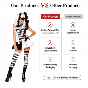 Disfraz de <span class=keywords><strong>Halloween</strong></span> 2026 para Adultos, Disfraz de Reina Vampiro Payaso, Vestido Negro para Fiesta de Carnaval - Product Image 4