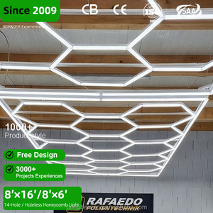 Aoying Plafonnier hexagonal LED AC 6000K de haute qualité, facile à installer, pour garages et ateliers, indice de protection IP54, IRC élevé 100 - Product Image 1