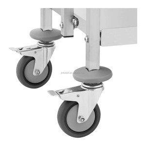Stainless Steel Utility <b>Cart</b> with Polished Finish Corrosion Resistant Commercial Kitchen Storage <b>Foldable</b> Mobile Troll - Product Image 5