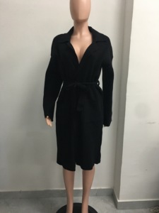 Suéter Elegante y Minimalista para Mujer, Cárdigan Largo de Punto a la Moda - Product Image 6