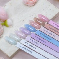 Fournisseur professionnel d'ongles Yidingcheng OEM ODM Vente en gros Marque privée Gel d'extension pailleté Soak Off HEMA TPO Free