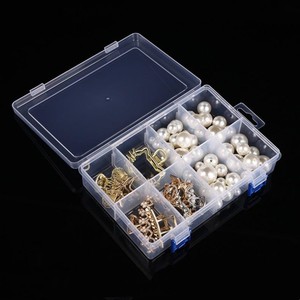 Transparent 8-Compartment Plastic Storage Box With Dual Latches For Fishing Tackle Tools Parts Organization - Product Image 3