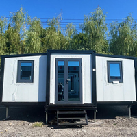 Casa Container Prefabbricata Pieghevole 20ft 40ft, Ufficio Mobile Modulare in Pannelli Sandwich d'Acciaio, Edificio Prefabbricato per Dormitorio e Campo