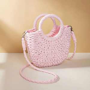 2024 Hot Sale Paper Straw Beach <b>Bag</b> <b>Small</b> Size Beach Shoulder <b>Bag</b> Straw <b>Bag</b> J0206 - Product Image 2