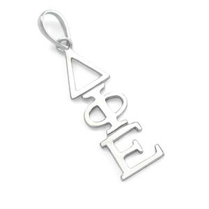 Acero inoxidable 316l Delta Phi Epsilon 18K chapado en oro personalizado hermandad colgante fraternidad joyería letra griega colgante regalo - Product Image 1