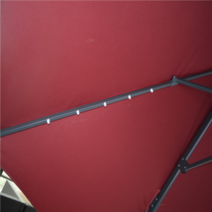 Customize Factory Wholesale Modern Outdoor Solar Powered Aluminum <b>LED</b> <b>Strip</b> <b>Lighted</b> Wind Resistant Portable Patio Umbrella - Product Image 4
