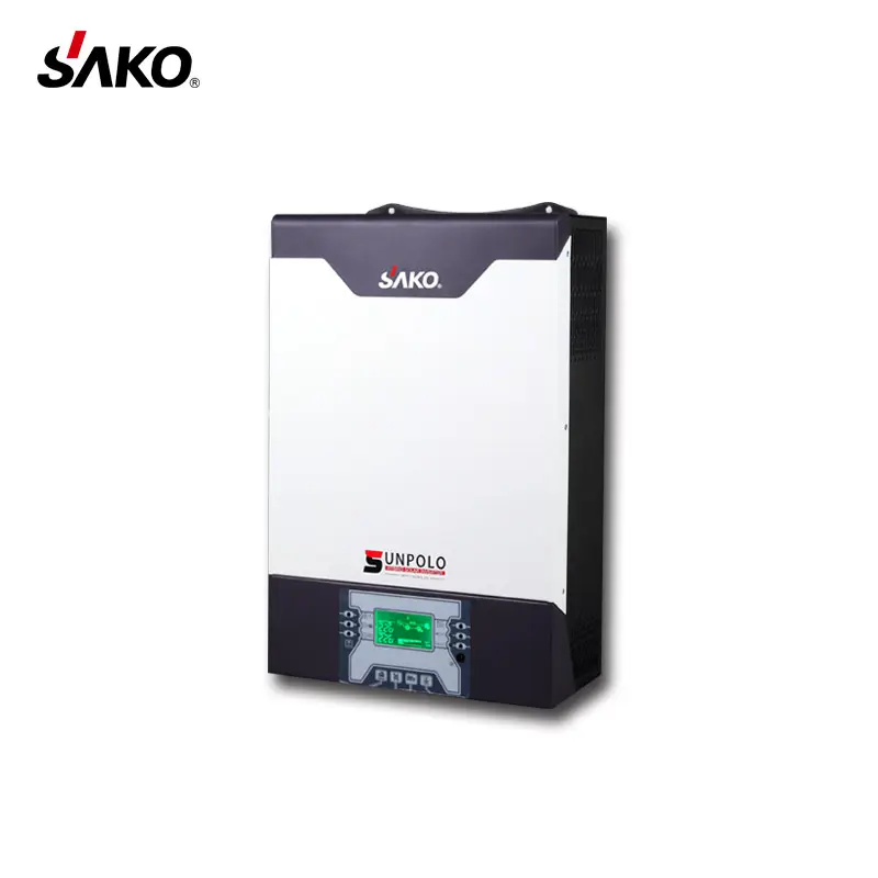 SAKO 5KW 계통 하이브리드 태양 광 인버터 최대 PV 입력 450Vdc, WiFi 원격 모니터, 배터리 작업 및 병렬 작동