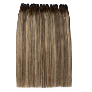 Extensions de cheveux en mèches doubles tirées à la machine, qualité Remy, lisses et douces, grade 12A, pour la beauté, Qingdao <span class=keywords><strong>Haohao</strong></span> Hair Wholesale - Product Image 1
