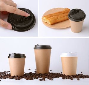 แก้วกระดาษคราฟท์แบบใช้ครั้งเดียว แก้วกาแฟ แก้วน้ำ แก้วชา แก้วเครื่องดื่ม สำหรับร้านกาแฟ ร้านอาหารฟาสต์ฟู้ด อาหารเช้า  รับพิมพ์ลายตามสั่ง - Product Image 3