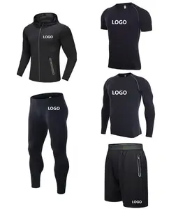 Vedo компрессионный комплект дропшиппинг изготовленным на заказ логосом полиэфирные быстросохнущие эластичные 5 шт тренировки Одежда Фитнес Одежда Мужская спортивная одежда
