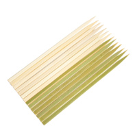 Brochettes plates en bambou écologiques de 18 cm pour barbecue
