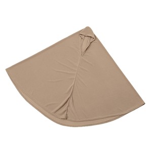 Islamice Instant Pull Up Hijab Headscarf Crystal Linen Solid Color Breathable <b>Oversized</b> Pullover Round Khimar Instant Hijab - Product Image 3