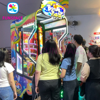 Funspace Machine de jeu vidéo d'arcade à monnayeur en métal, écran 55 pouces, jeu de lancer de balles avec récompenses, garantie 1 an, version anglaise