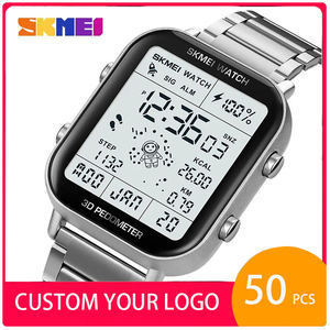 Orologio Digitale LED Skmei 1888 con Logo Personalizzato OEM, Quadrante Quadrato, Cinturino in Acciaio Inossidabile, Luminoso, per Uomo - Product Image 2