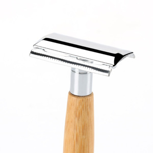 Abeis Biodegradable Single Blade Face Bamboo Safety <strong>Razor</strong> Wooden Handle <strong>Double</strong> <strong>Edge</strong> <strong>Razors</strong> Men Shaver - Product Image 3