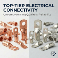 Connecteurs de câblage industriels en cuivre C11000 non isolés, à trou de goujon de 10 1/4, 5/16, 3/8, 1/2 pouce, pour extrémité de batterie marine