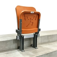 Sièges de stade pliants en acier montés sur poutre en HDPE, résistants aux intempéries, pour stades de football et de basketball, modèle CS-QY01-L