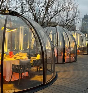 Luxus transparentes Garten Iglu Kuppel Zelt klar Iglu Kuppel Hotel