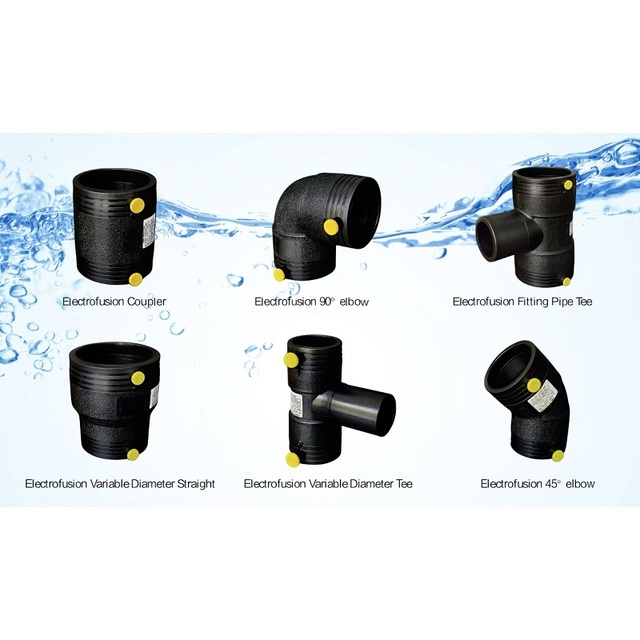 Electrofusion Pe Pipe Fittings 110mm Equal Tee Flange for Site Construction