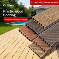 Plancher en composite bois-plastique co-extrudé, anti-corrosion, imperméable, ignifuge, auto-installable, design moderne, extérieur