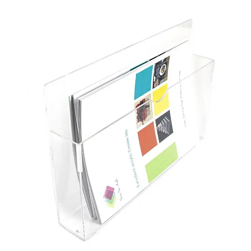 Veerbord 8.5X11 Aan De Muur Gemonteerde Doorzichtige Acryl Brochure Boekhouder Acryl Brochure Dispenser
