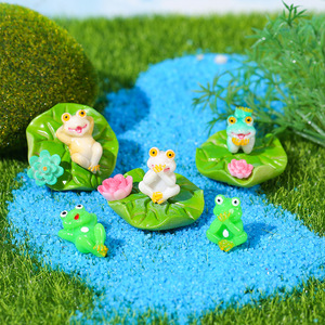 Adornos en Miniatura de Rana, Hoja de Loto de Resina, Decoración para Acuario, Pecera, Botella Ecológica, Accesorios Decorativos, Diseño de Paisaje DIY, Juego de - Product Image 2