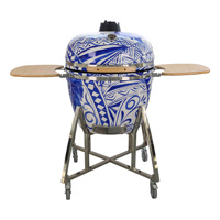 SEB KAMADO Barbecue Kamado en céramique peinte de 26 pouces, grand modèle, au charbon de bois, pour extérieur, fumoir, homologué FDA, vente en gros, usage commercial